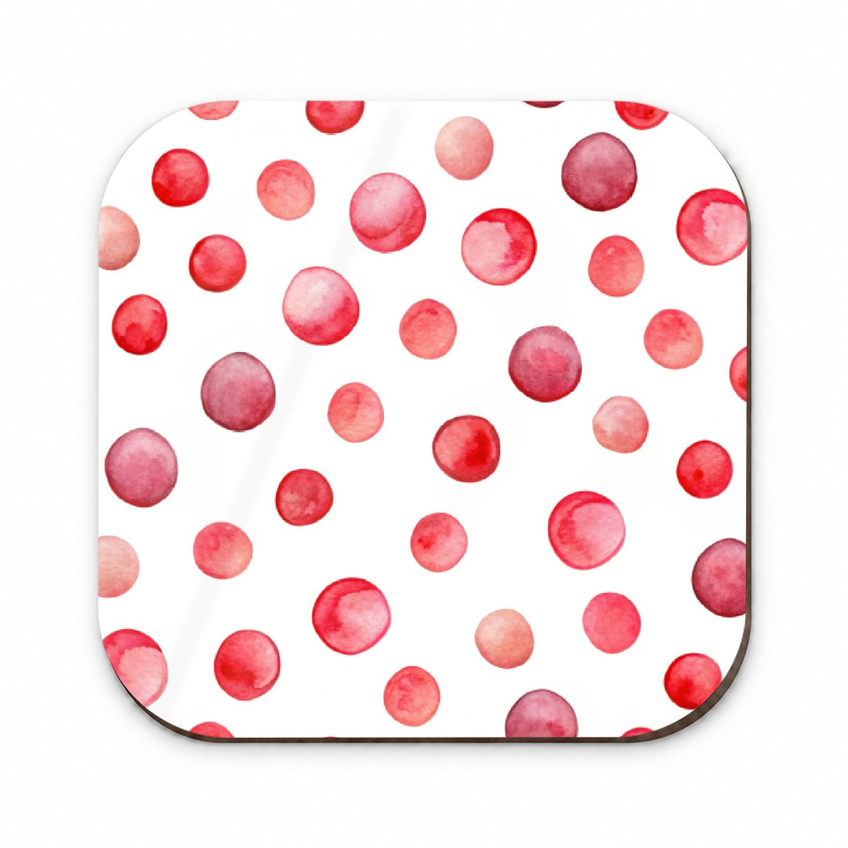 Red Polka Dots Fun White Background Fridge Magnet