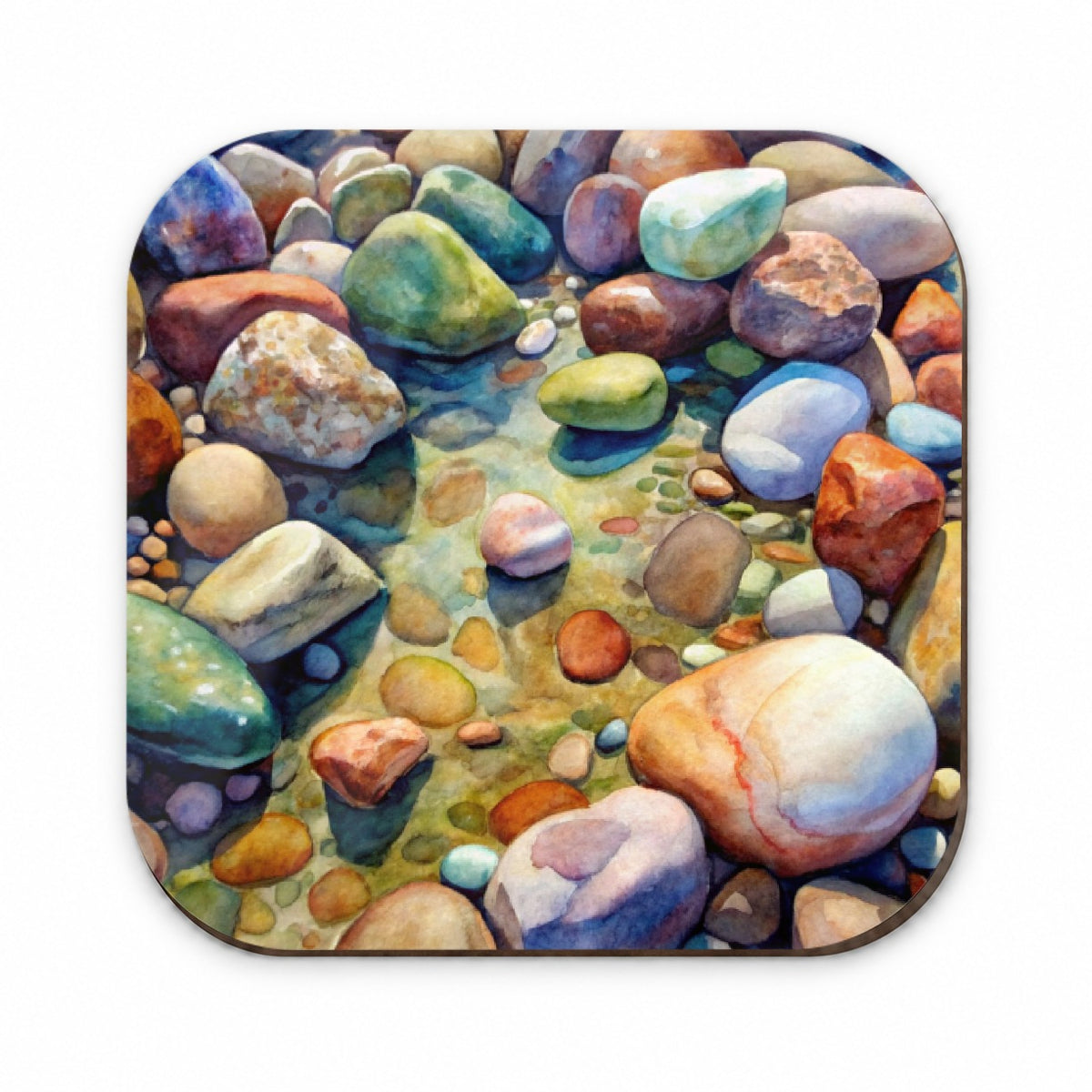 River Rocks Watercolor Fridge Magnet