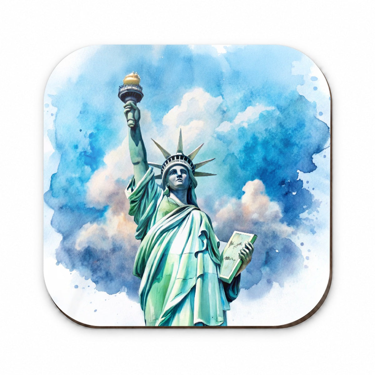 Statue Of Liberty Travel New York Watercolor Fridge Magnet
