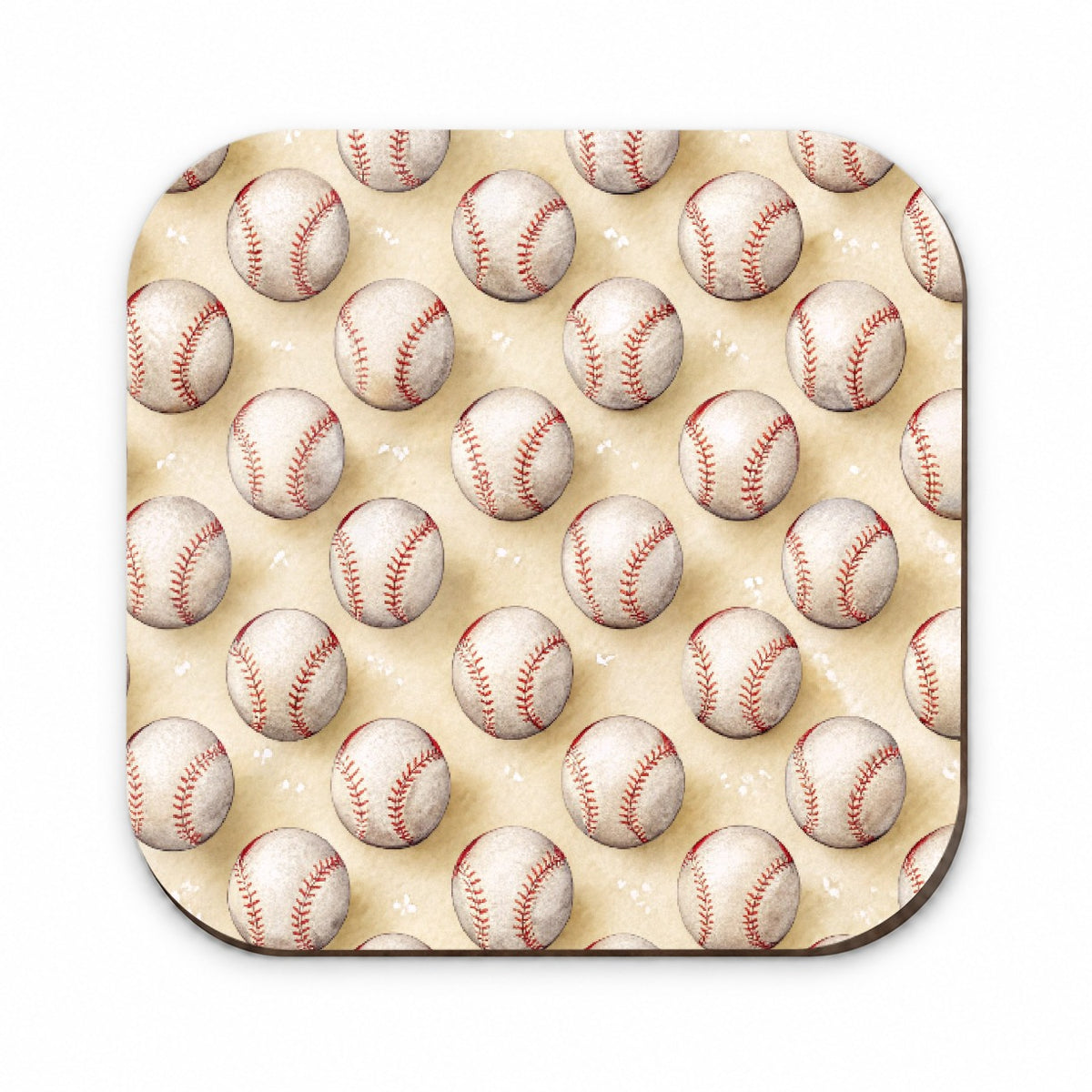Tiny White Softballs In A Row Fridge Magnet