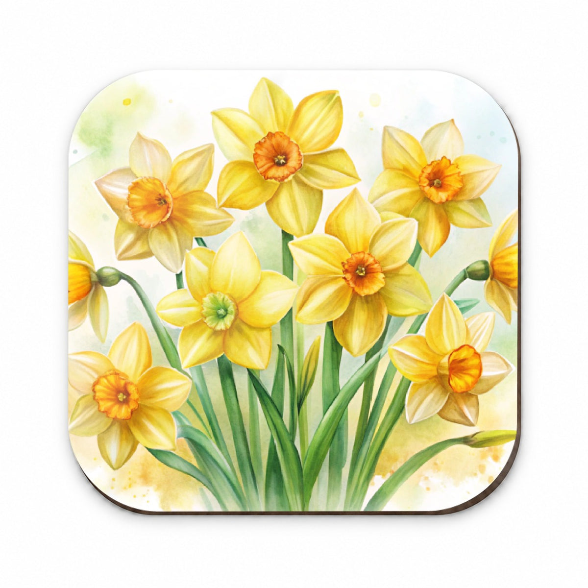 Yellow Daffodils Flowers Watercolor Fridge Magnet