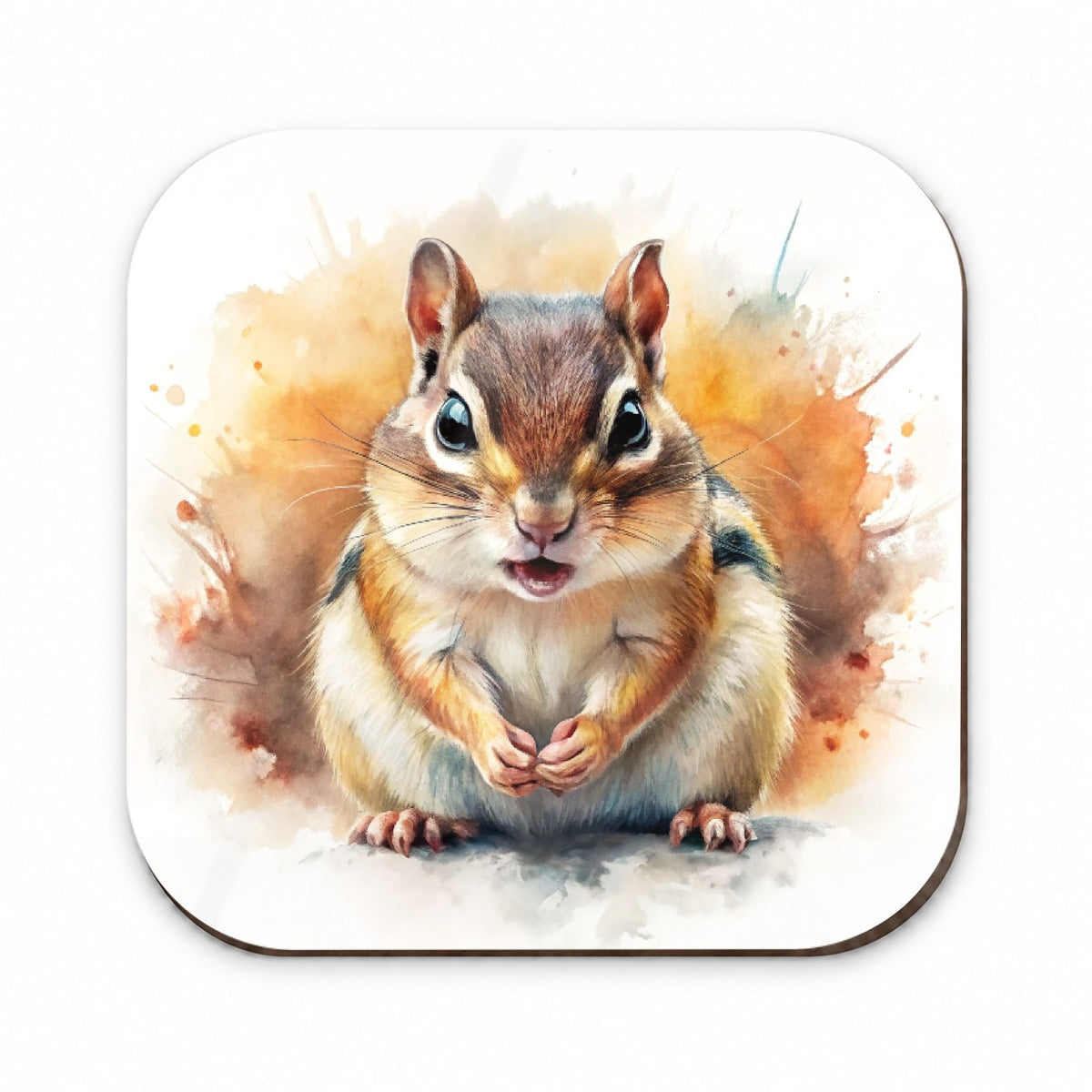Angry Mad Chipmunk Watercolor Fridge Magnet