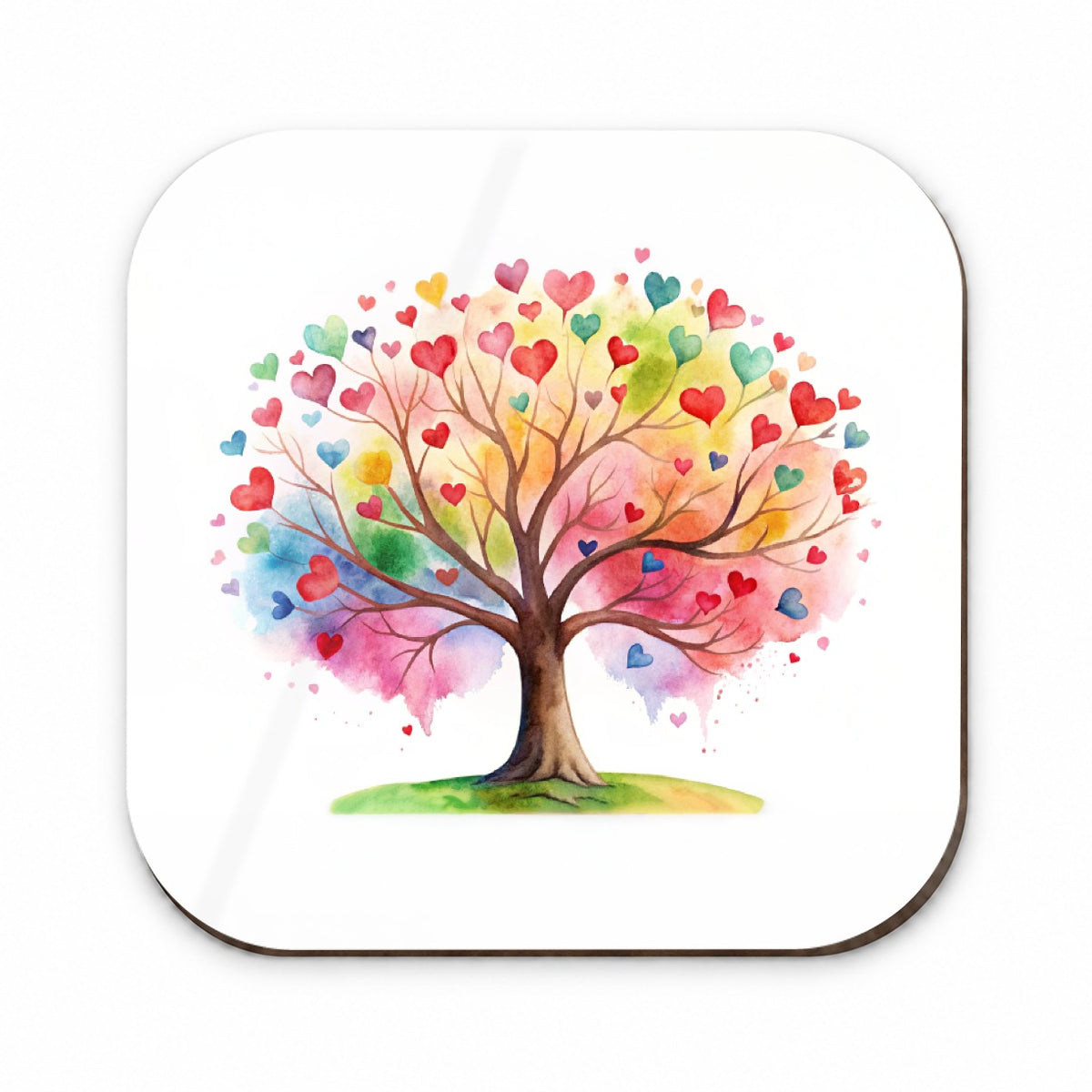 Autism Awareness Acceptance Tree With Hearts Watercolor Fridge Magnet