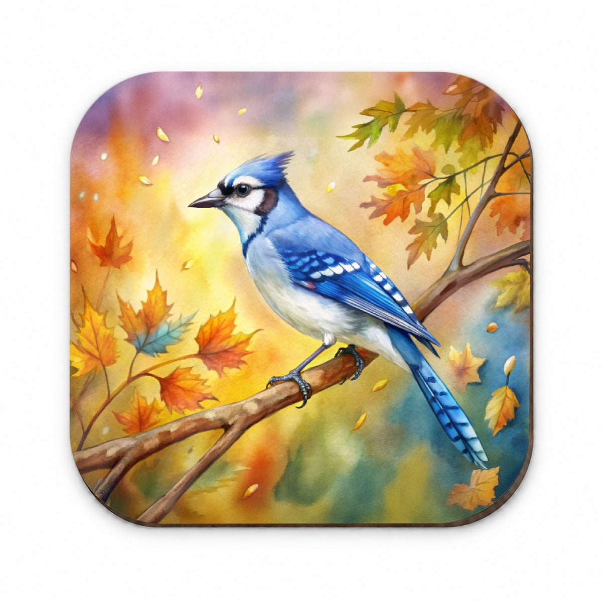 Blue Jay In Tree Watercolor Fridge Magnet