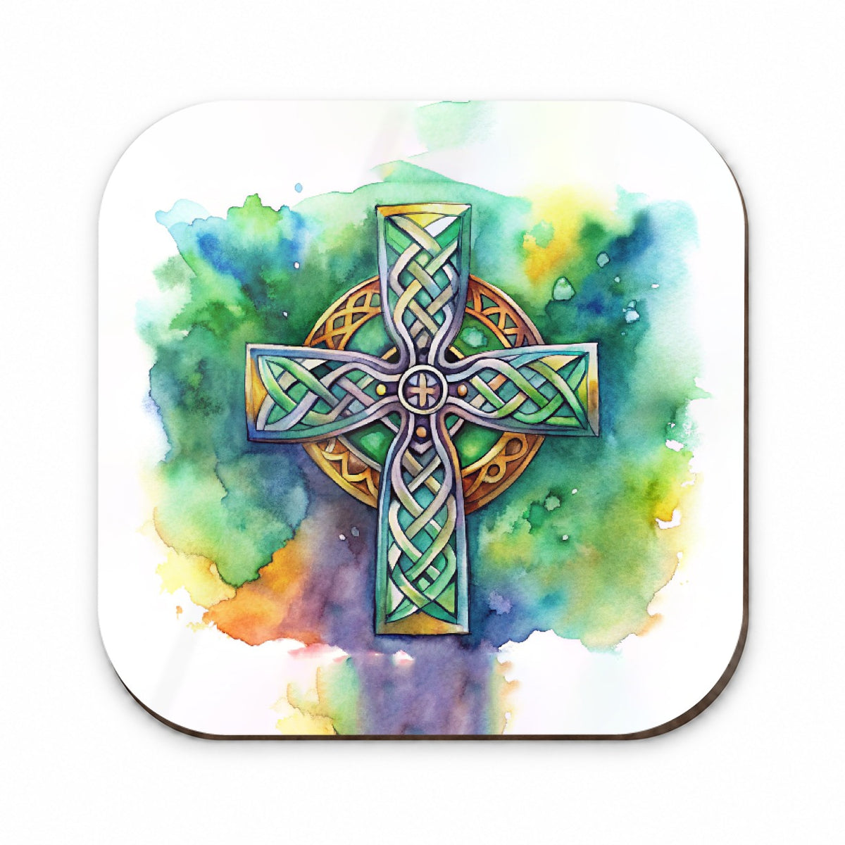 Celtic Christian Cross Watercolor Fridge Magnet