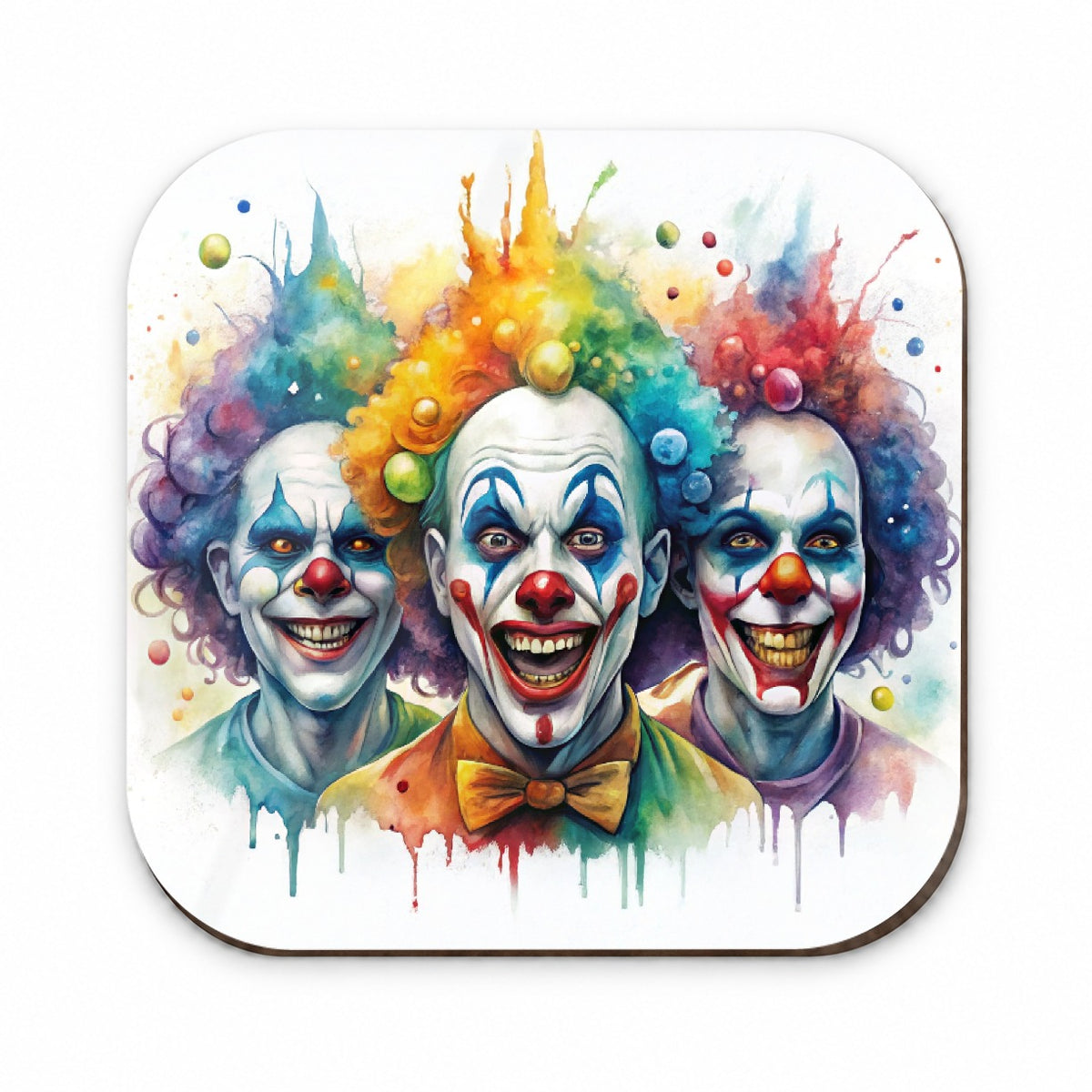 Creepy Scary Evil Killer Clowns Watercolor Fridge Magnet