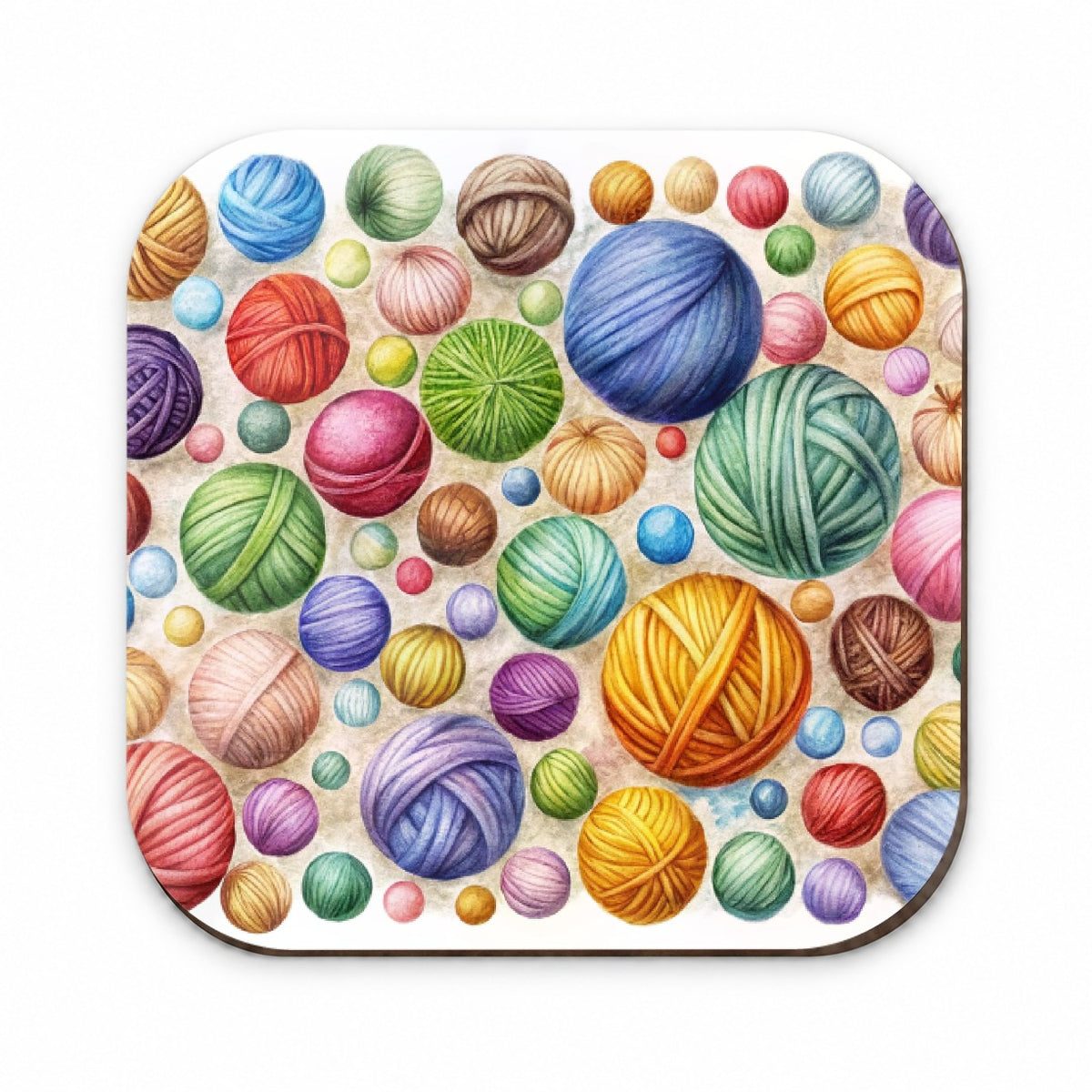 Crocheting Knitting Colorful Yarn Balls Fridge Magnet
