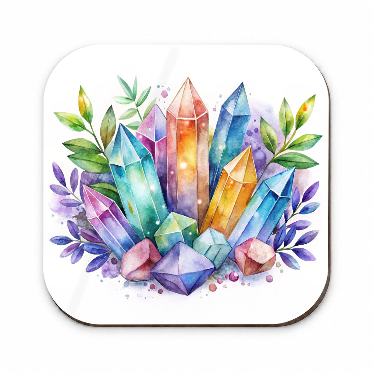 Crystal Geodes Mystical Healing Protection Watercolor Fridge Magnet