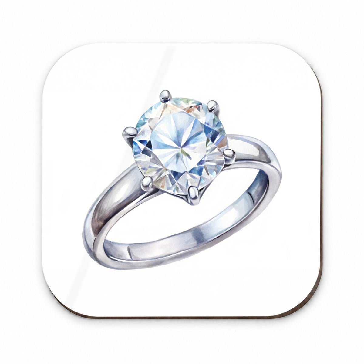 Diamond Ring Engagement Engaged Wedding Proposal Fridge Magnet