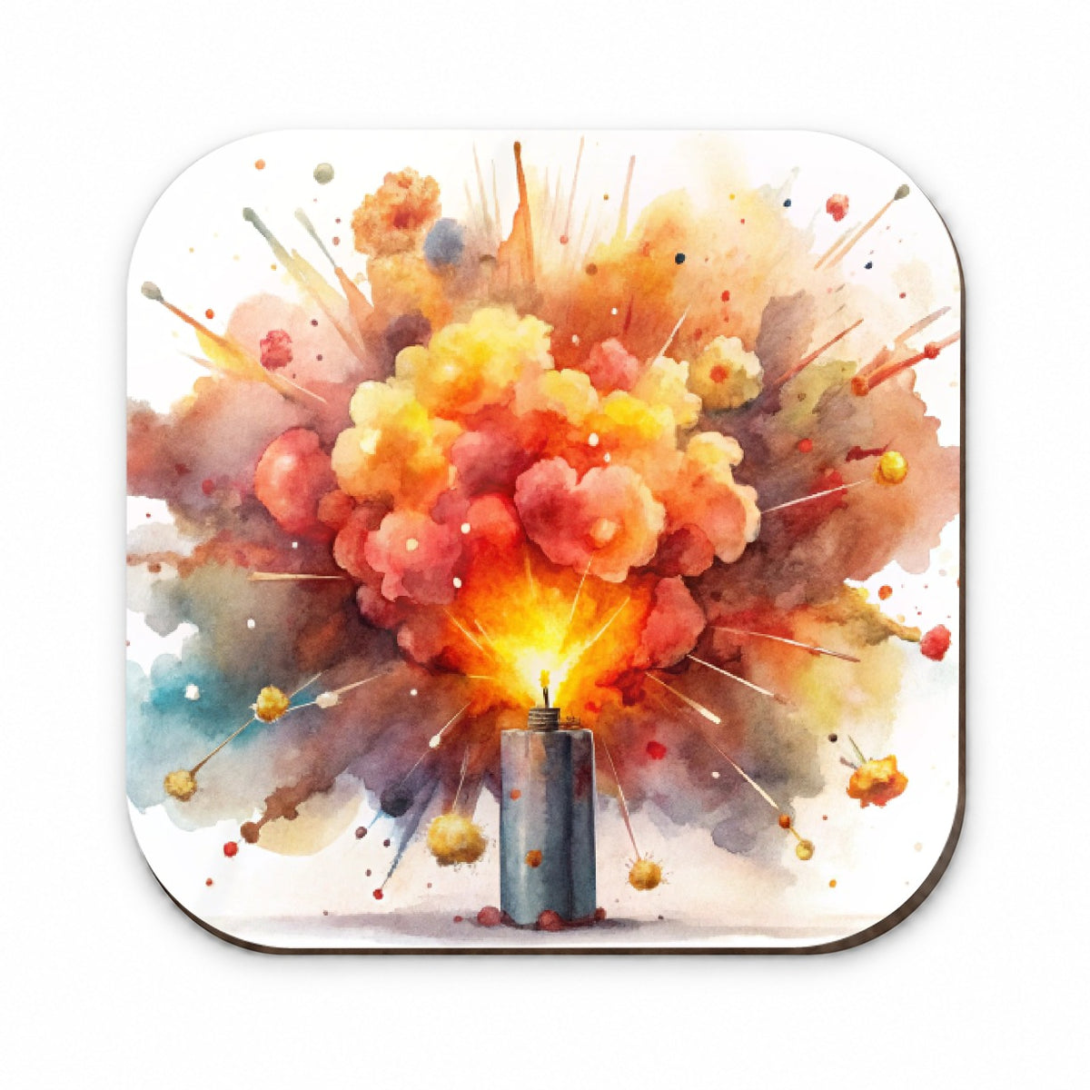 Dynamite Exploding Explosion Watercolor Fridge Magnet
