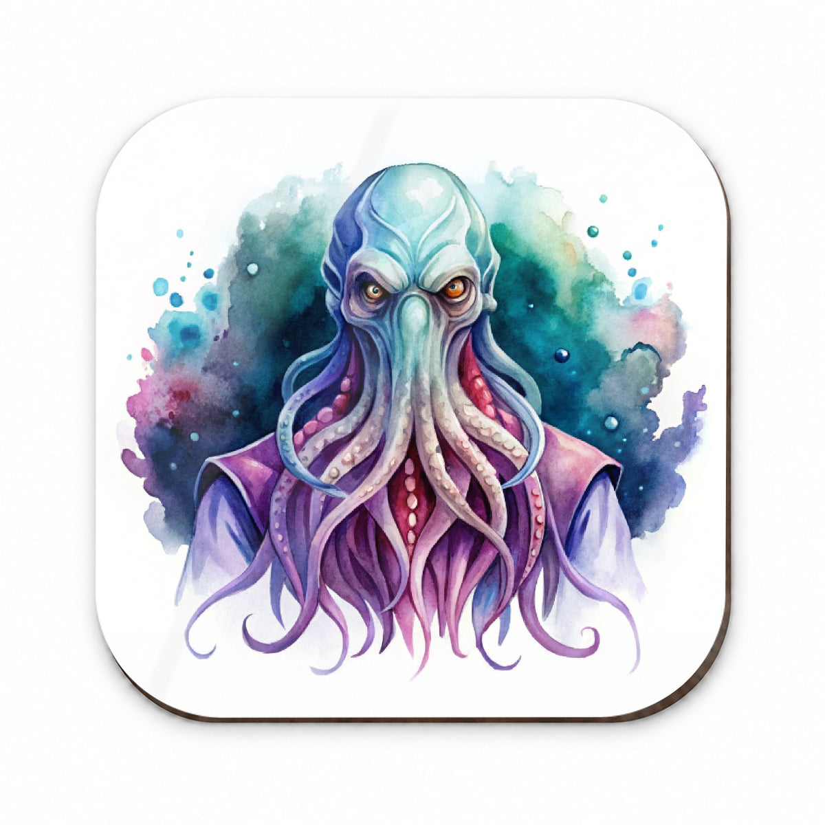 Fantasy Creature Monster Illithid Watercolor Fridge Magnet