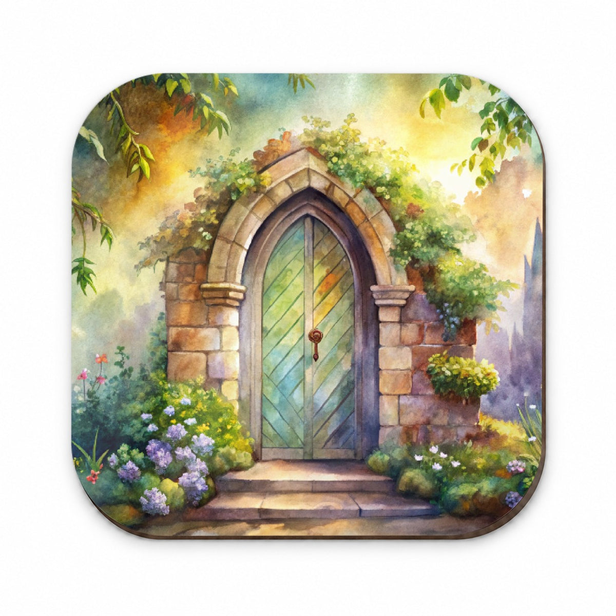 Fantasy World Doorway Fairy Gnome Elven Watercolor Fridge Magnet