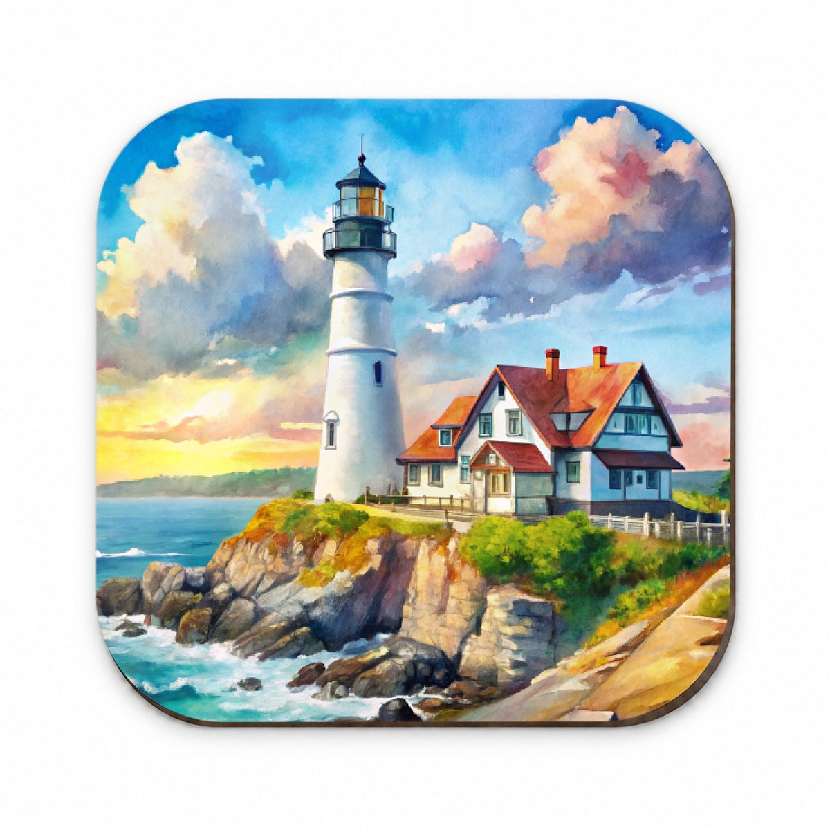 Lighthouse Like Portland Head Maine Watercolor Fridge Magnet