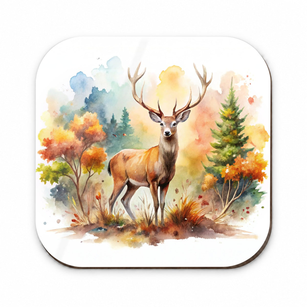 Majestic Deer Hunting Hunter Watercolor Fridge Magnet