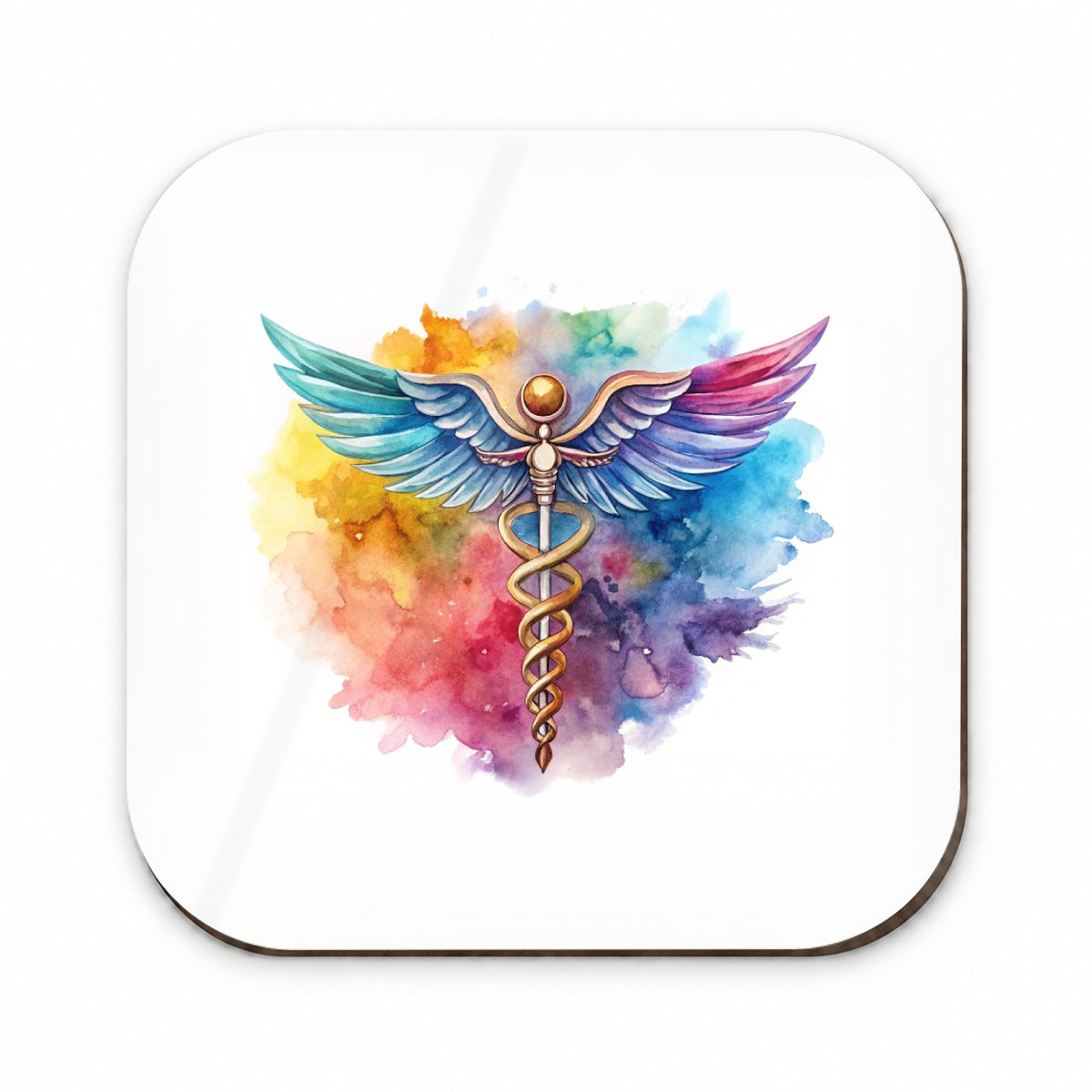 Medical Caduceus Doctor Nurse RN EMT Watercolor Fridge Magnet