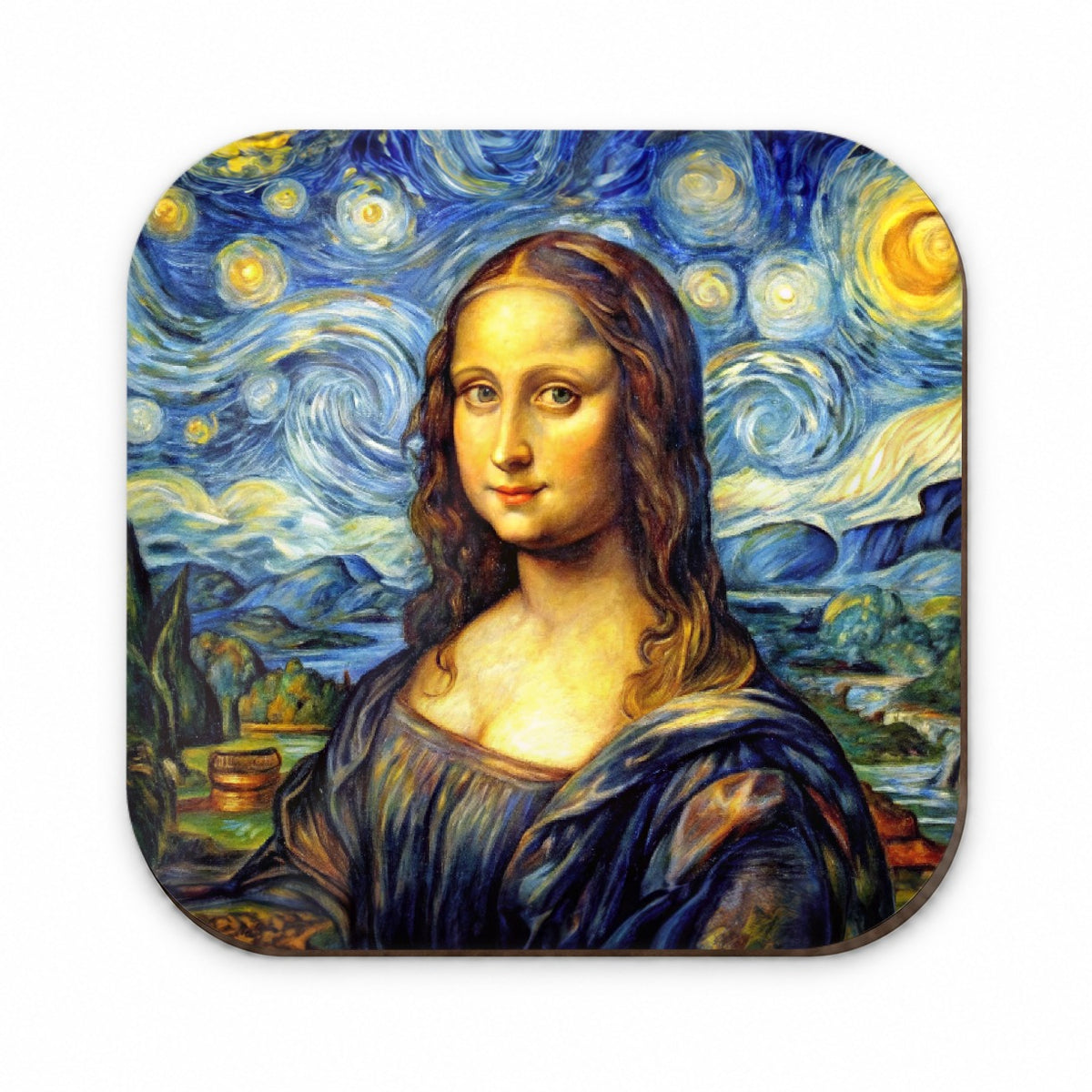 Mona Lisa Van Gogh Style Fridge Magnet
