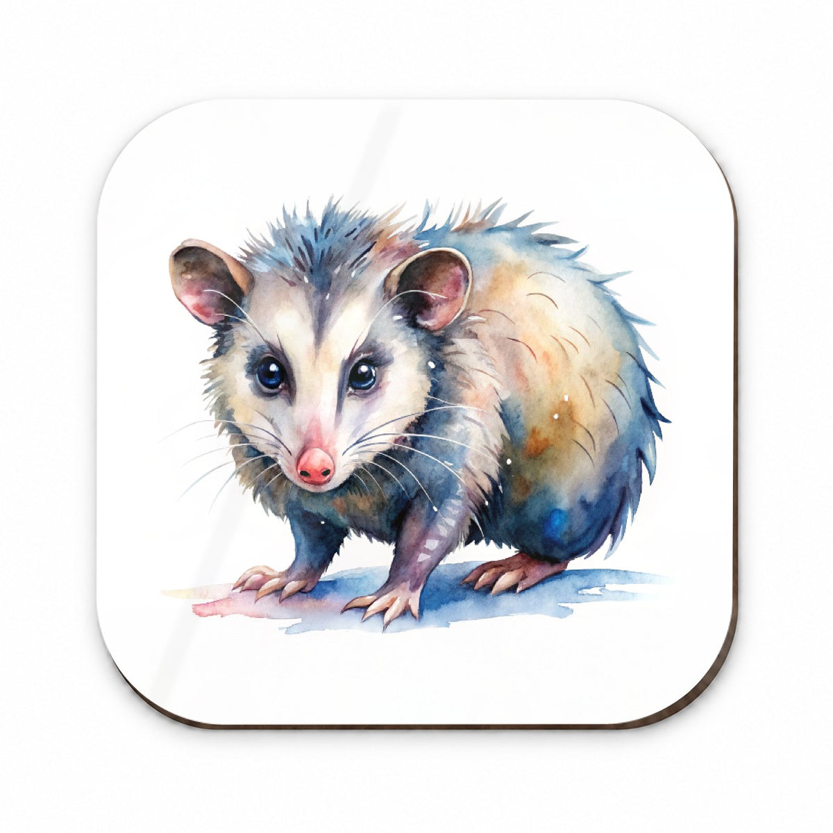 Opossum Watercolor Fridge Magnet