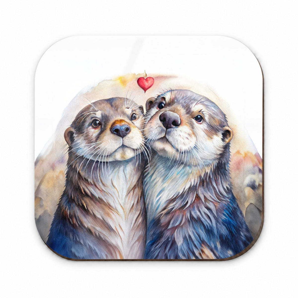 Otters In Love Heart Valentine's Day Fridge Magnet