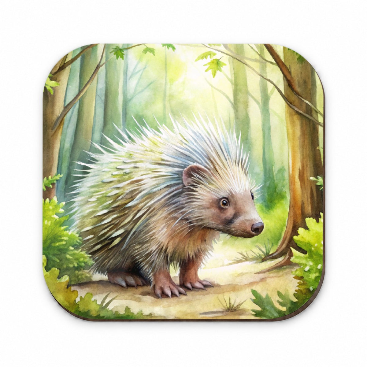 Porcupine In The Forest Watercolor Fridge Magnet