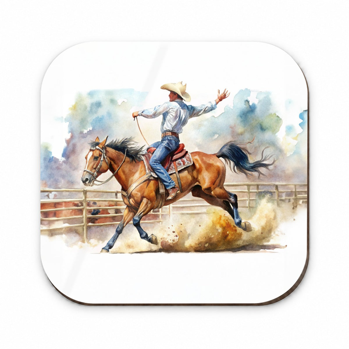 Rodeo Cowboy Horse Country Fridge Magnet