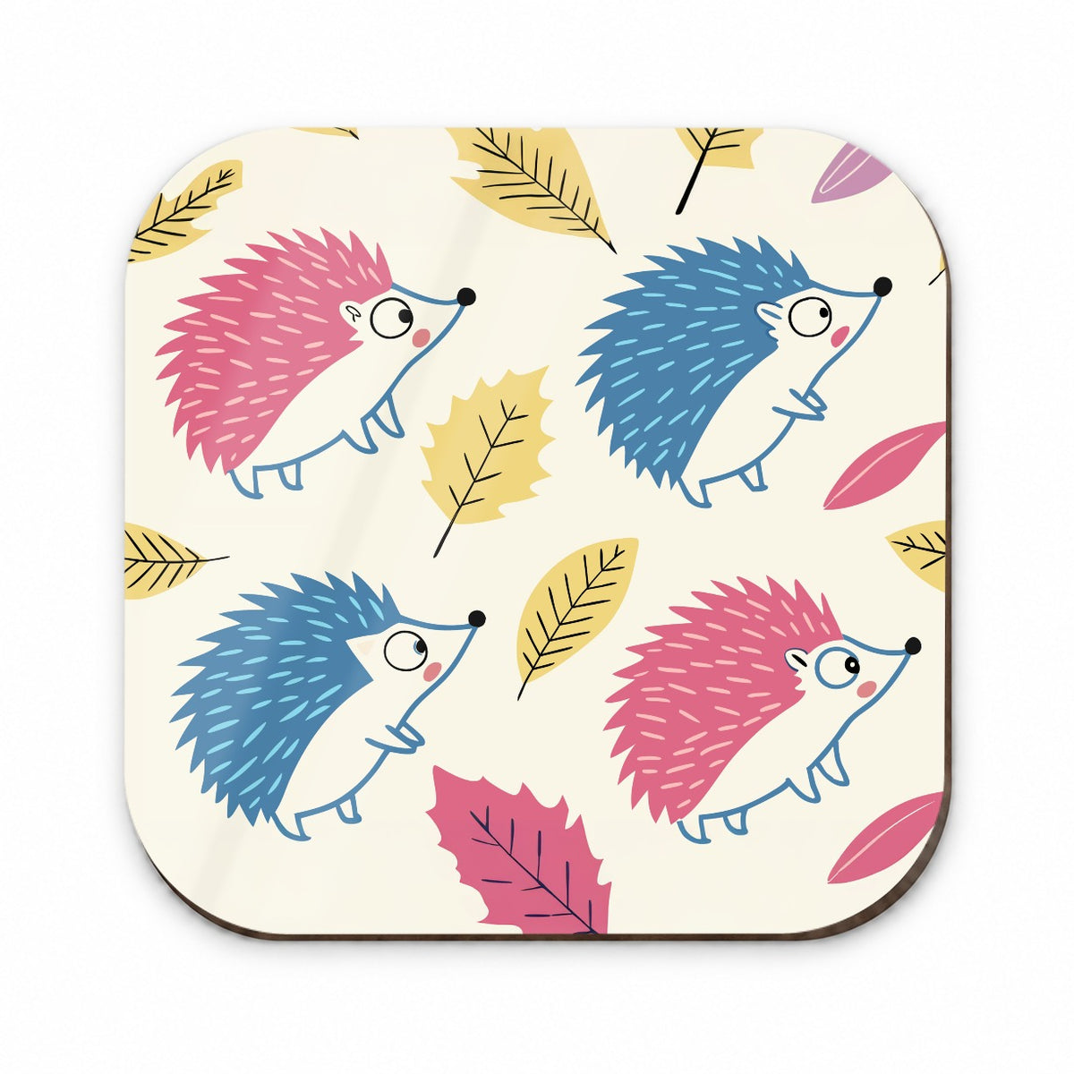 Scattered Hedgehogs Pink Blue Fridge Magnet