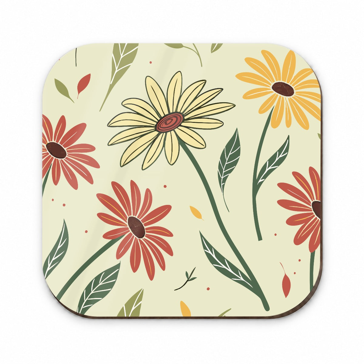 Scattered Sunflowers Sketch Fridge Magnet