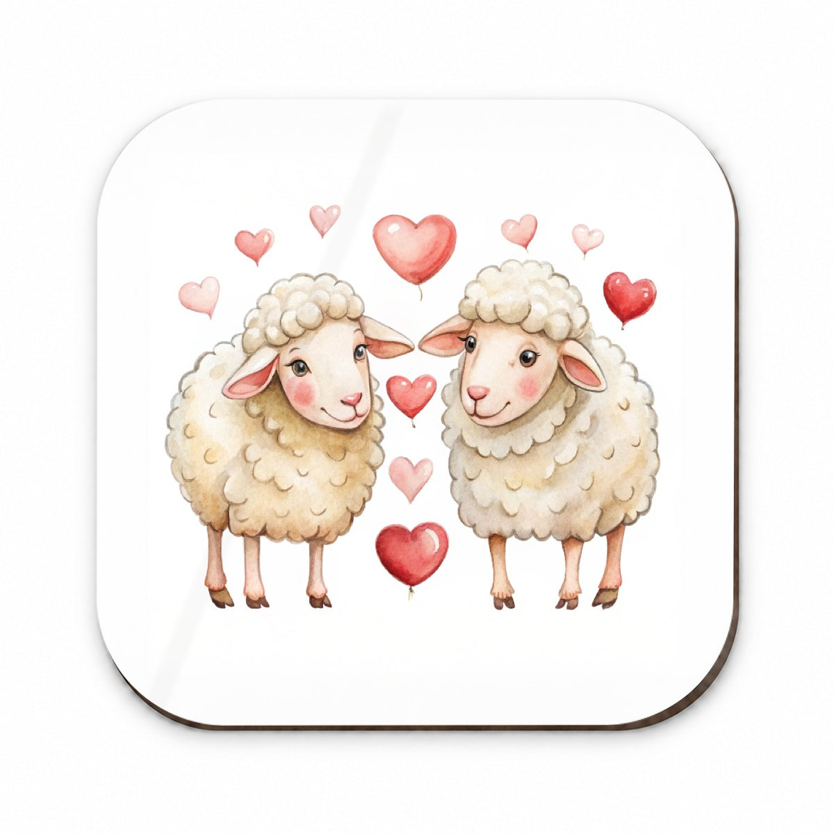 Sheep In Love With Hearts Valentine's Day Fridge Magnet
