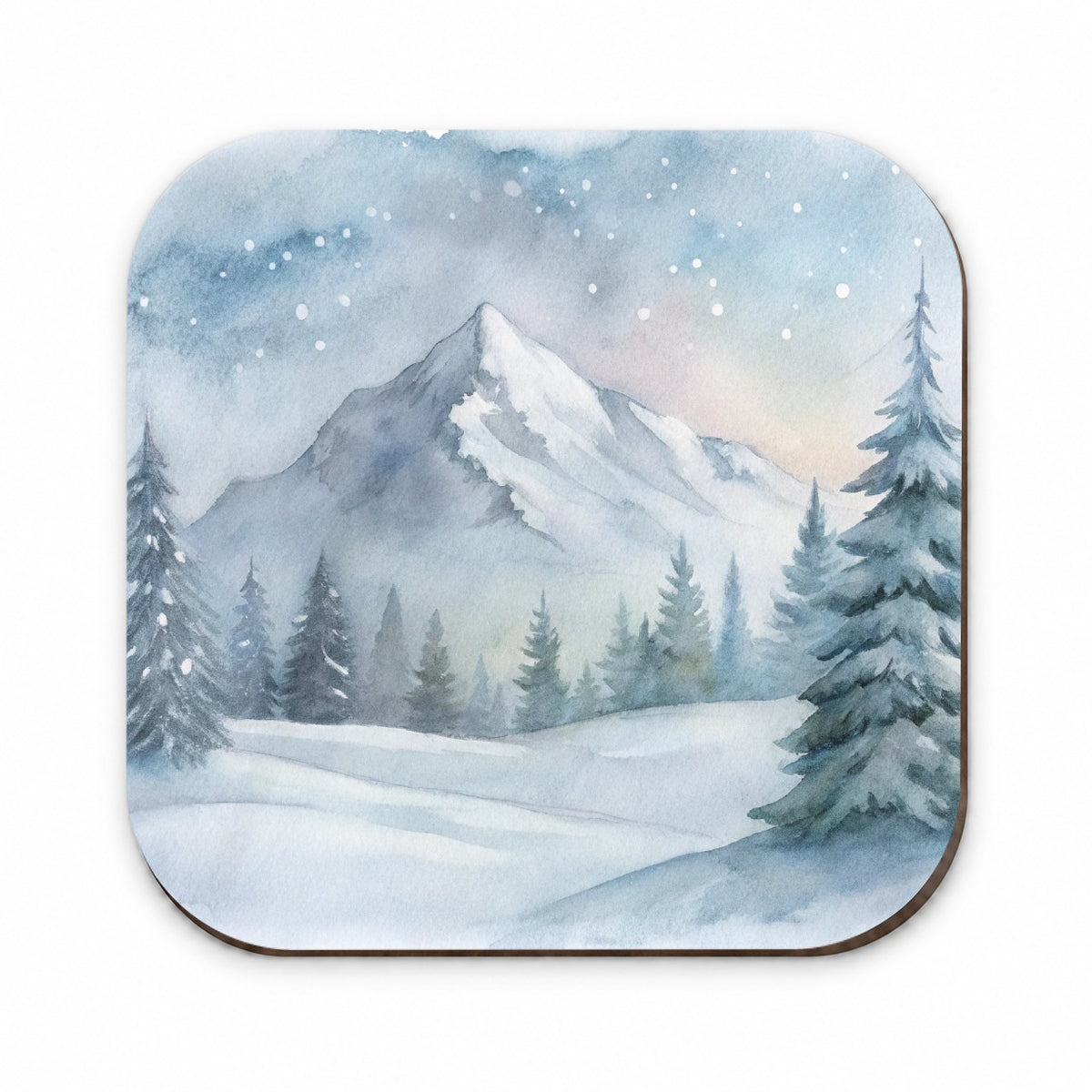 Snowy Wilderness Watercolor Fridge Magnet