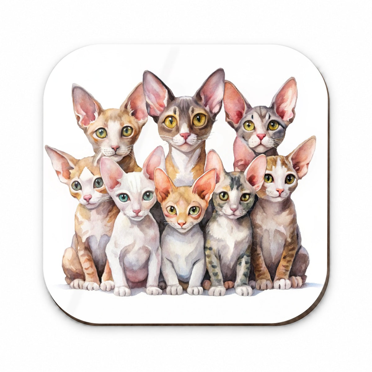 Sweet Cornish Rex Cats Fridge Magnet