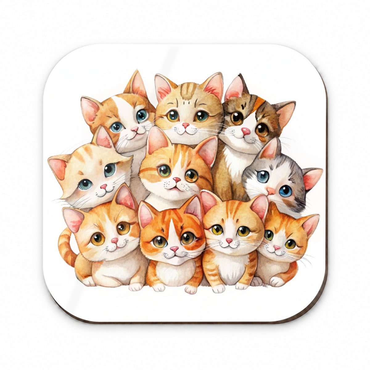 Sweet Orange And White Cats Fridge Magnet