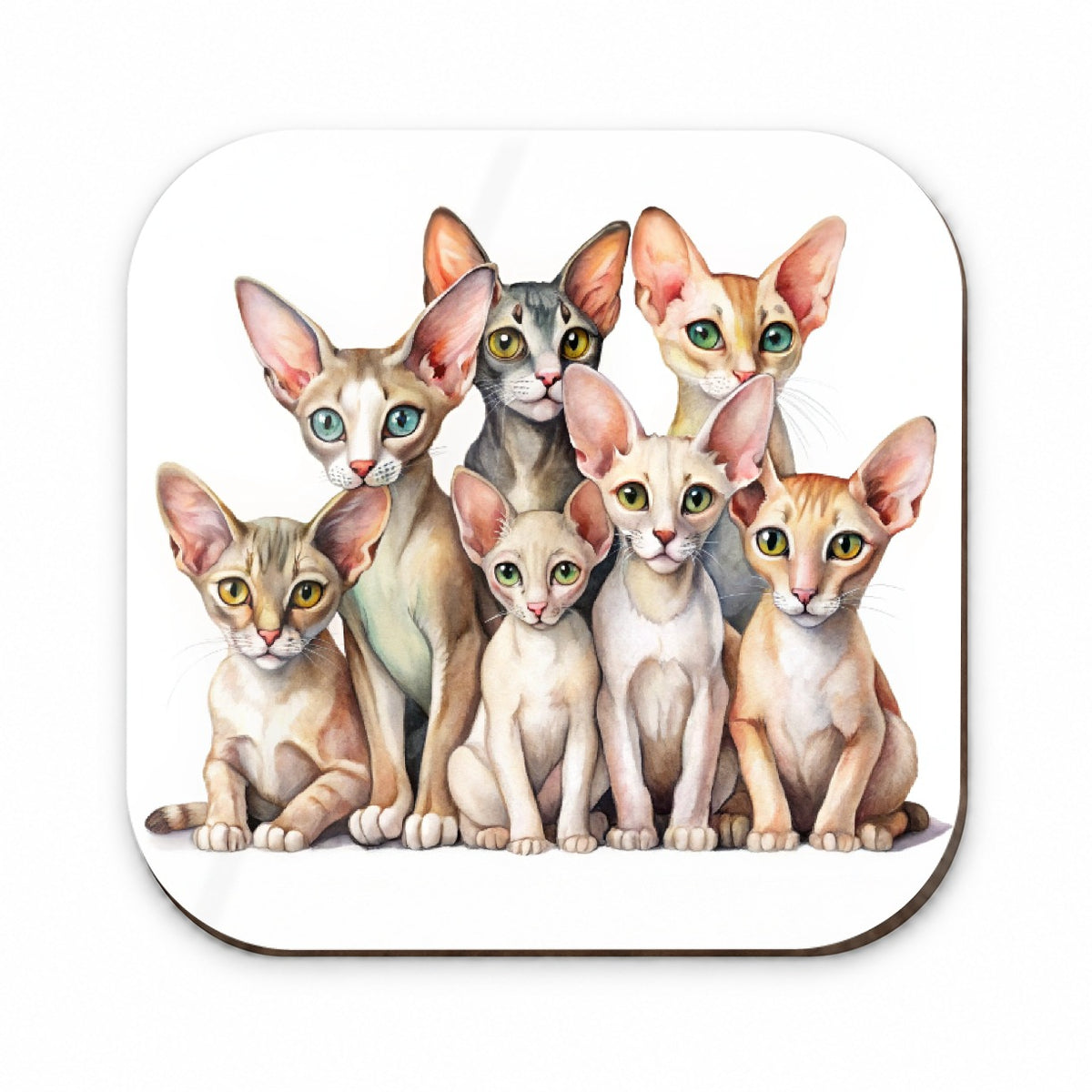Sweet Oriental Shorthair Cats Fridge Magnet