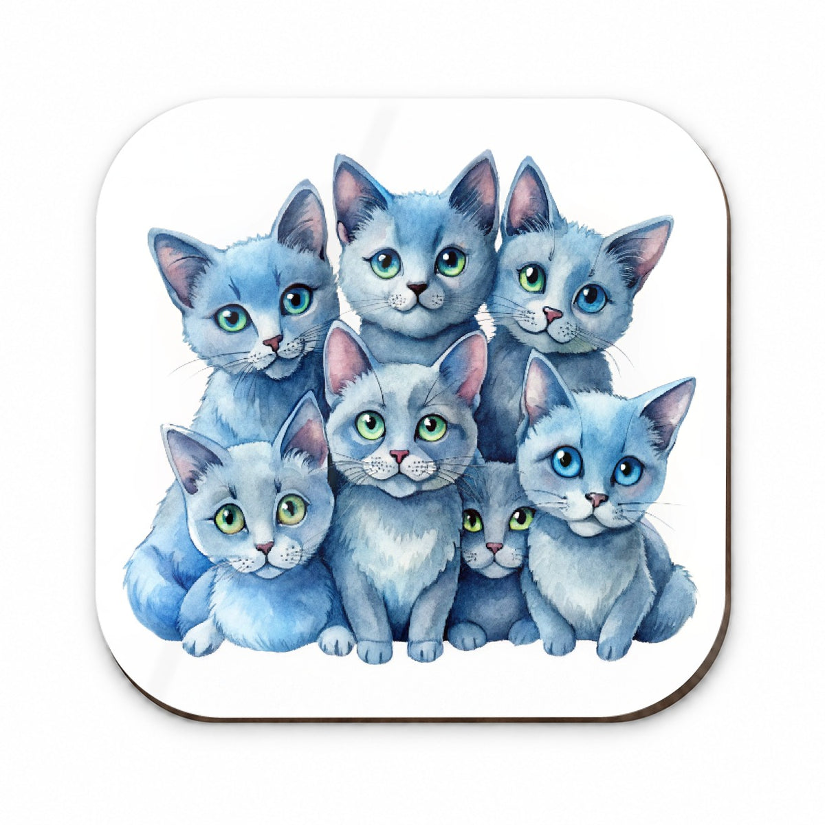 Sweet Russian Blue Cats Fridge Magnet