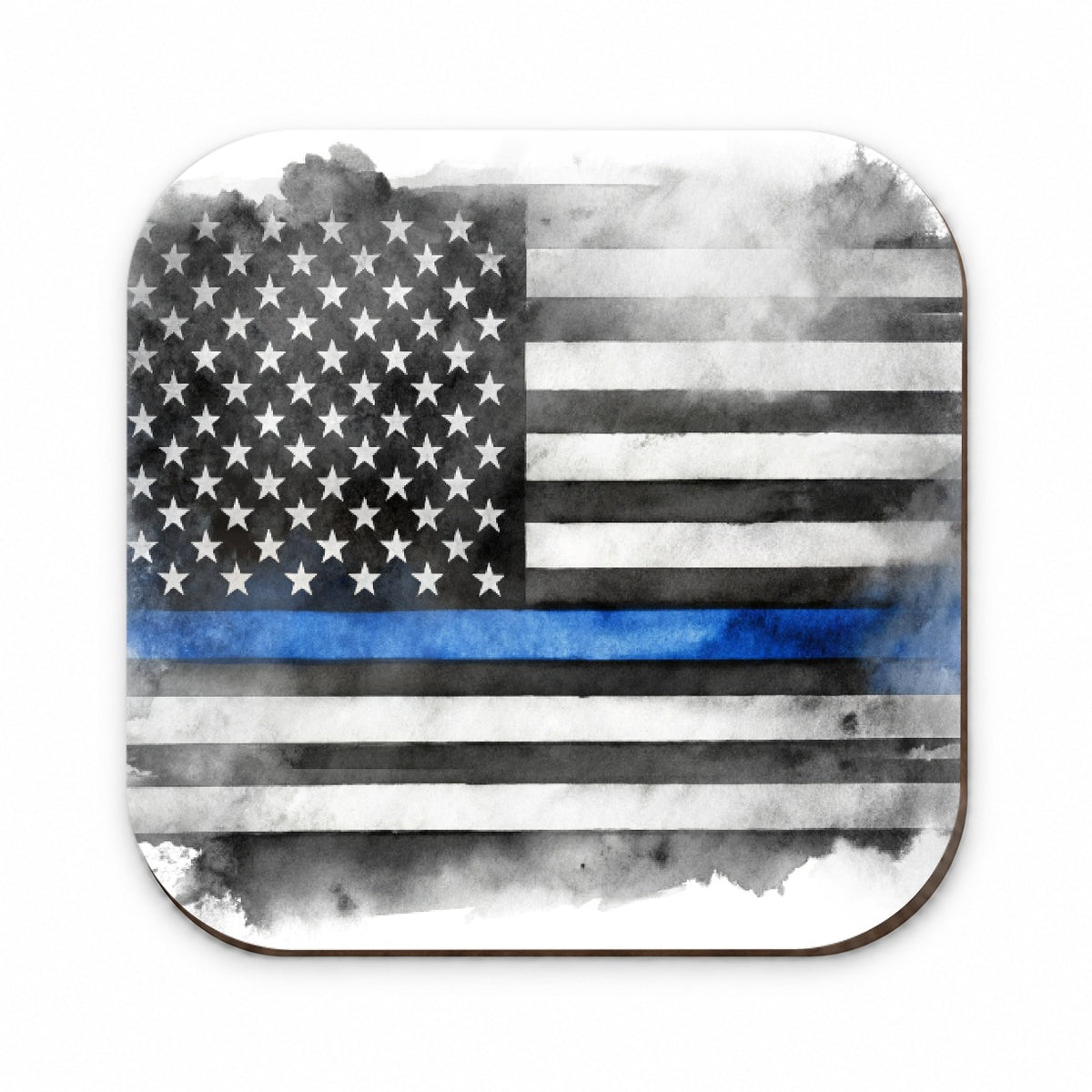 Thin Blue Line Black And White American Flag Support Policemen Police Fridge Magnet