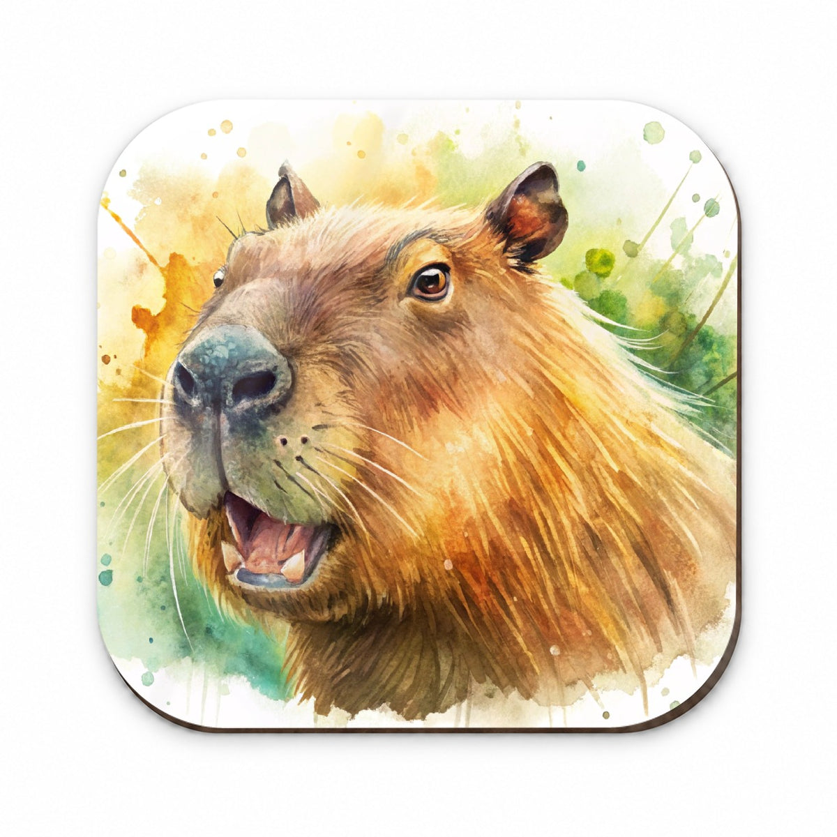 Angry Capybara Watercolor Fridge Magnet