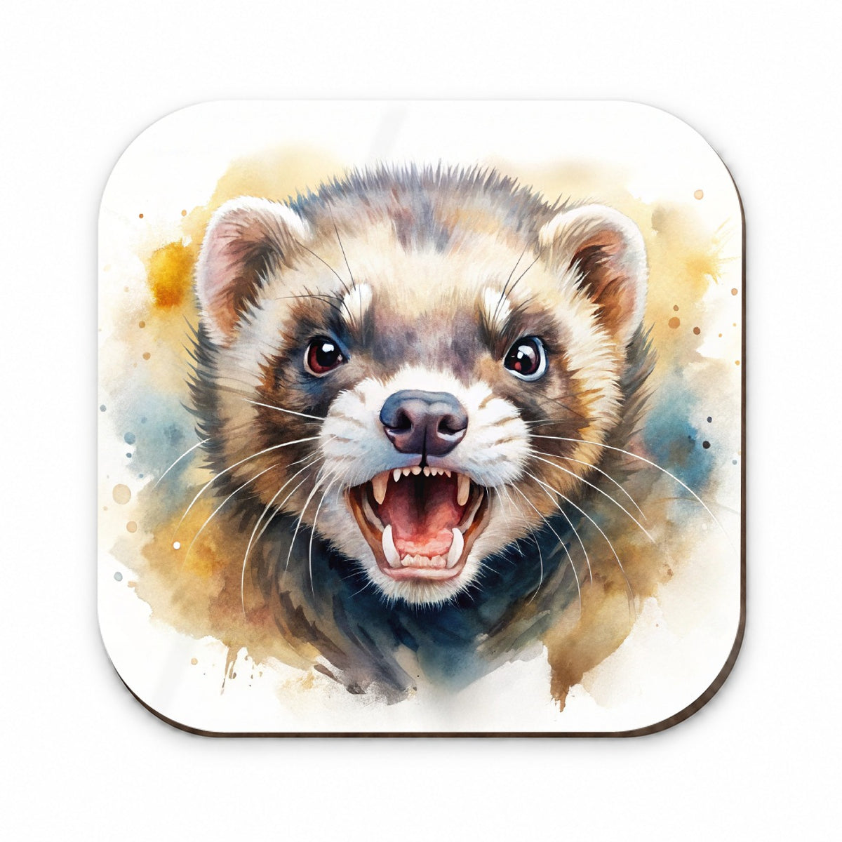Angry Ferret Watercolor Fridge Magnet