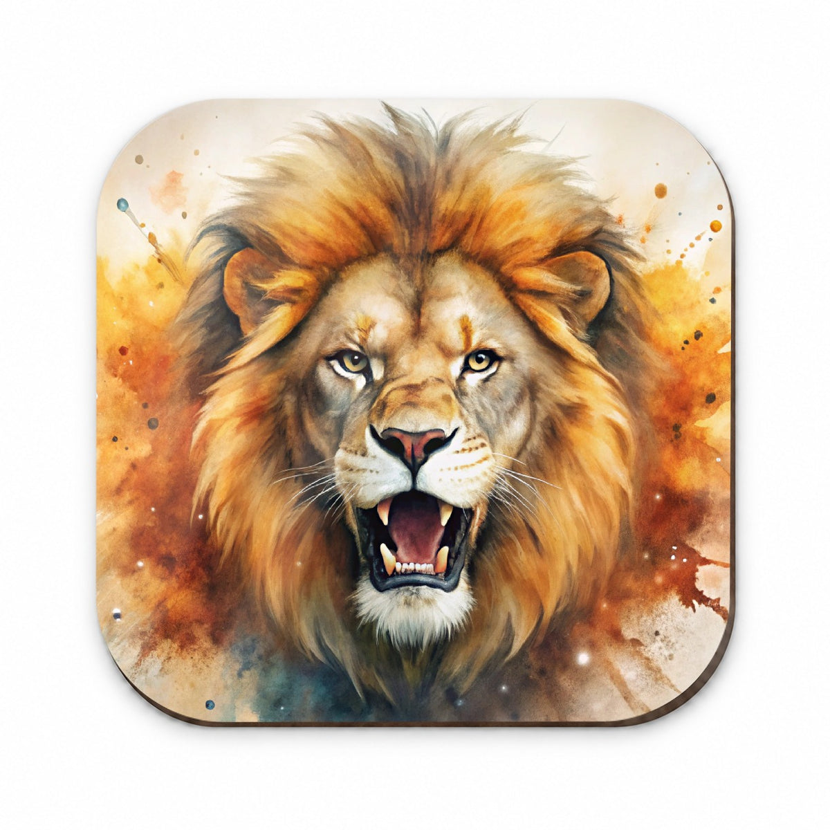 Angry Male Lion Watercolor Fridge Magnet