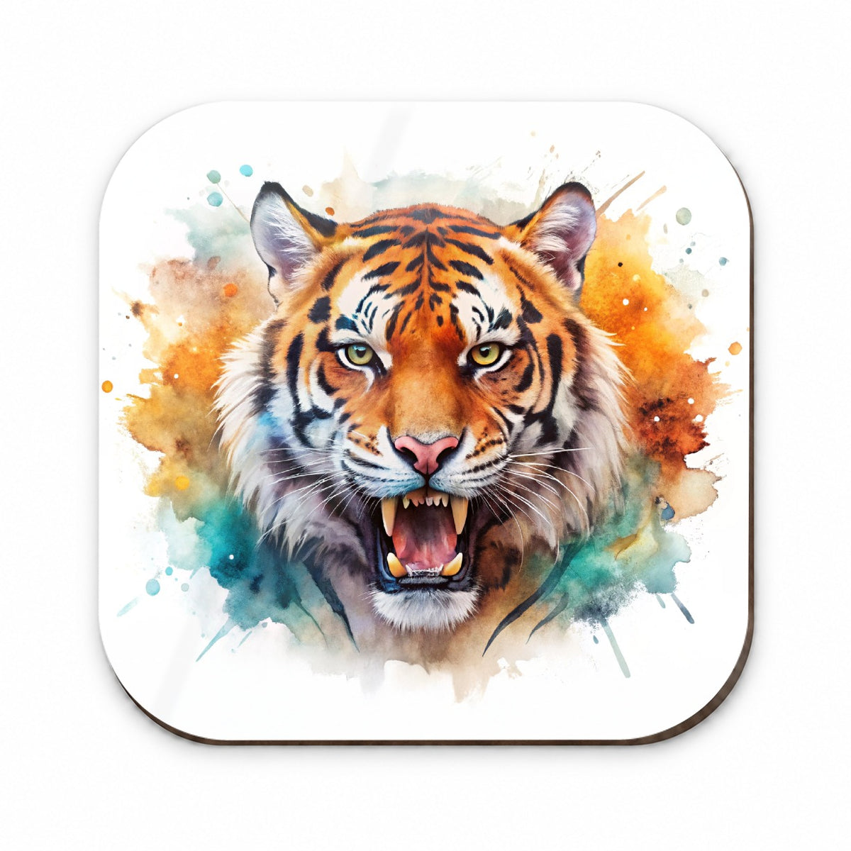 Angry Tiger Watercolor Fridge Magnet