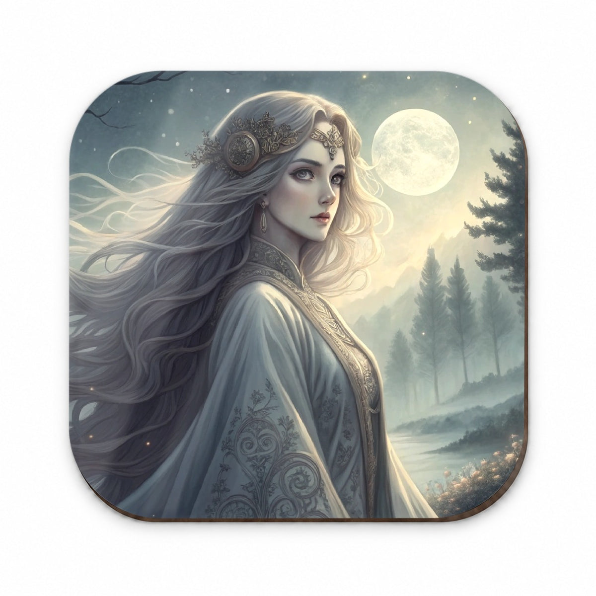 Anime Style Fantasy Princess Elf White Scene Fridge Magnet