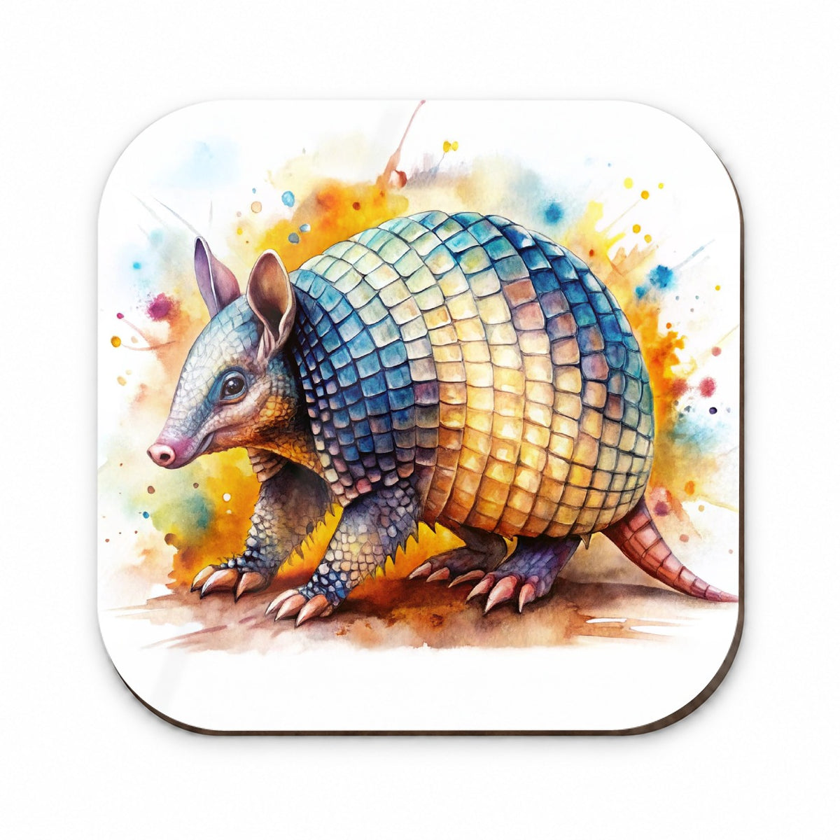 Armadillo Watercolor Fridge Magnet