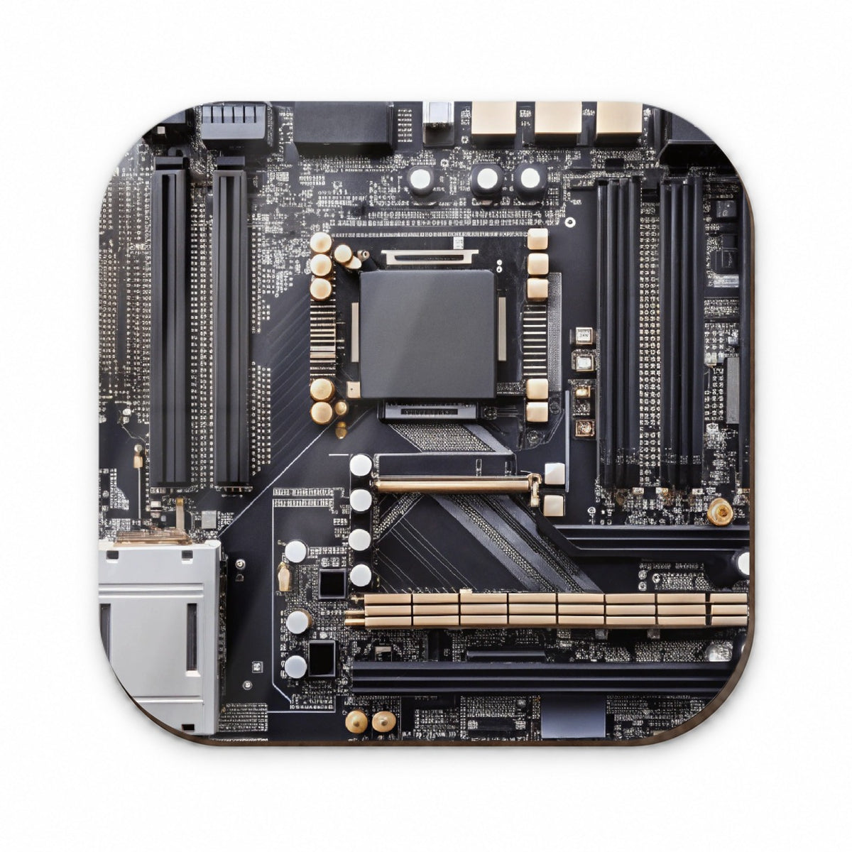 Black Gaming Computer Motherboard Fridge Magnet
