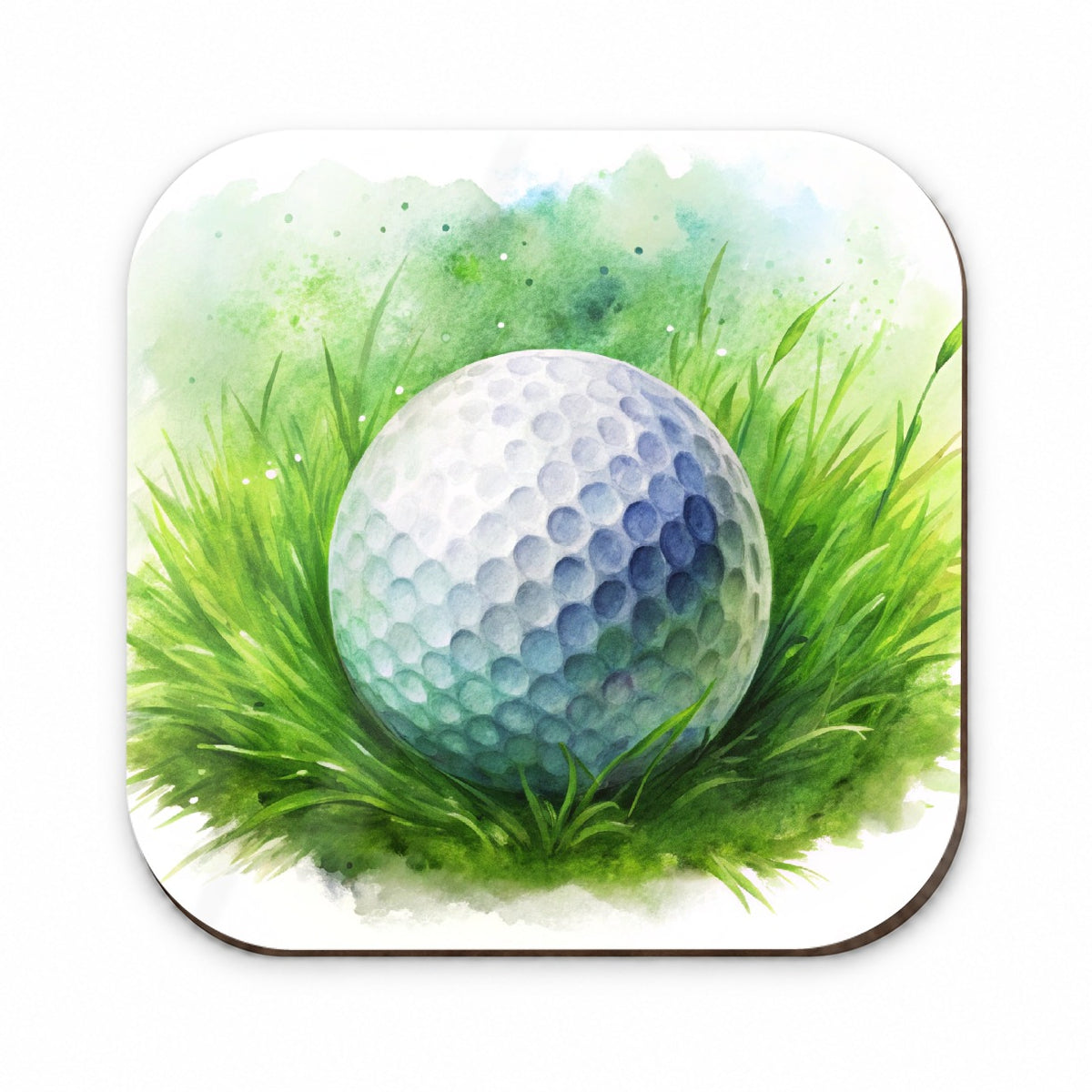 Golf Ball On Grass Watercolor Fridge Magnet