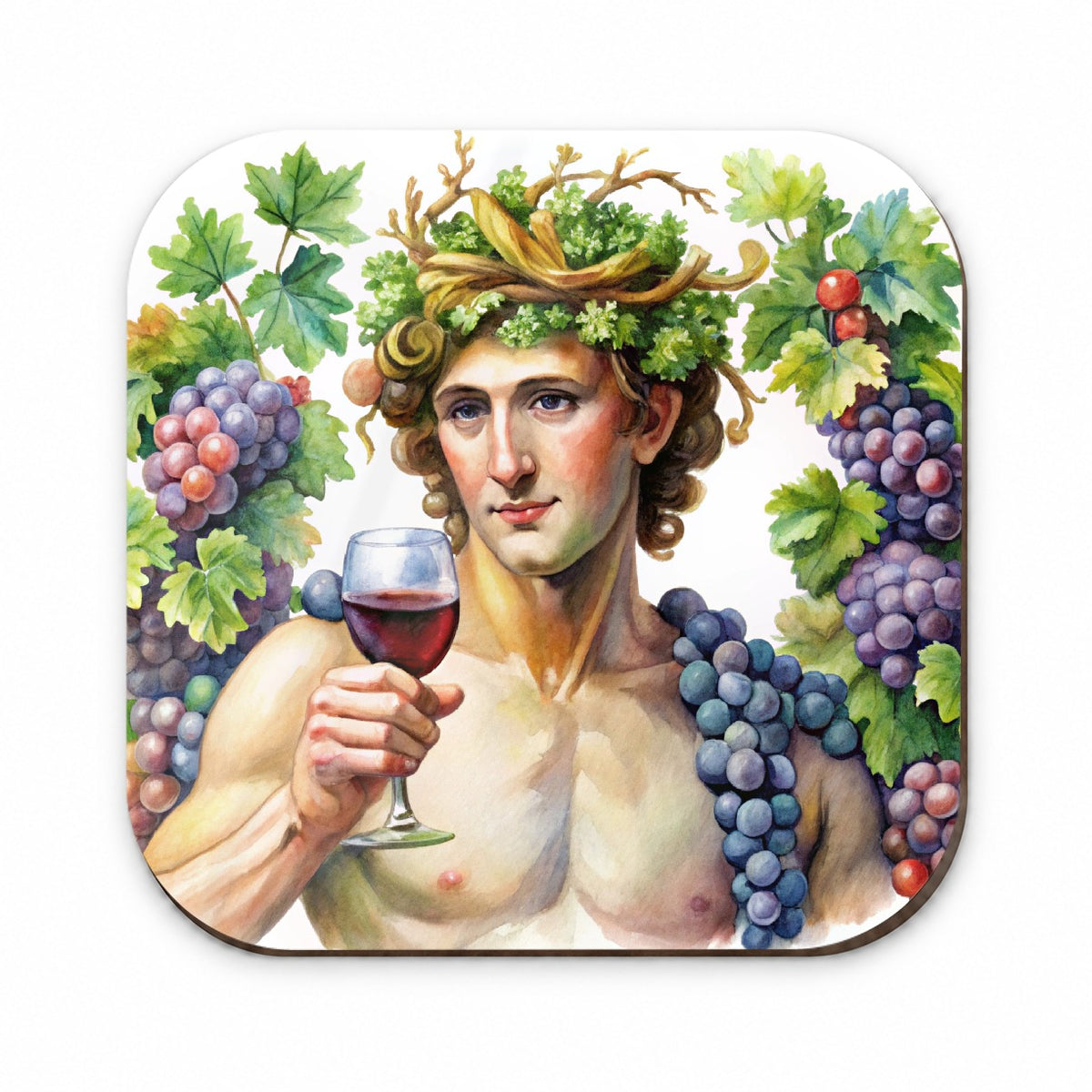 Greek God Bacchus With Wine And Grapes Fridge Magnet