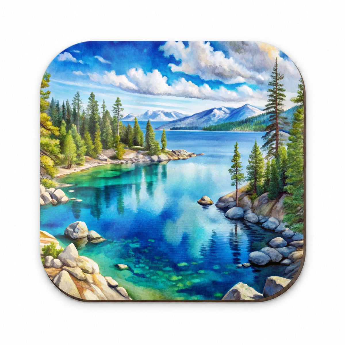 Lake Tahoe California Watercolor Fridge Magnet
