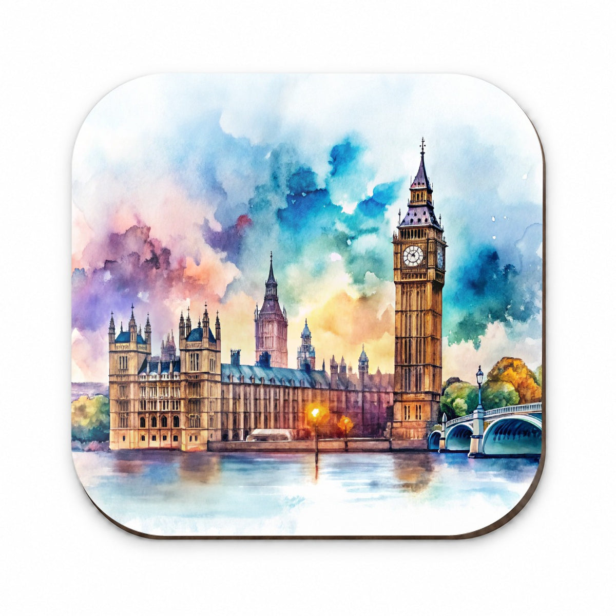 London Big Ben Scene Watercolor Fridge Magnet