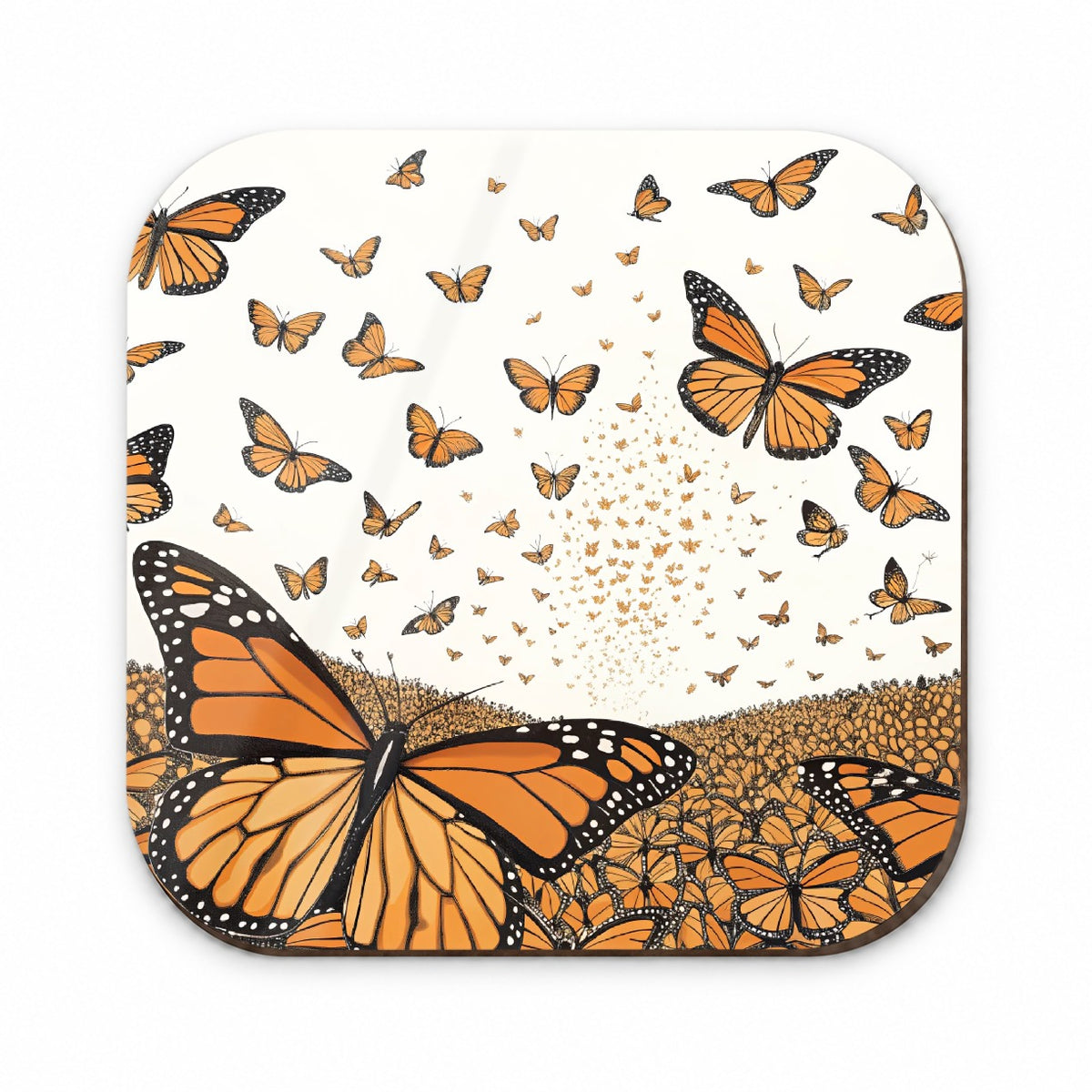 Monarch Butterflies Covering the Countryside Fridge Magnet