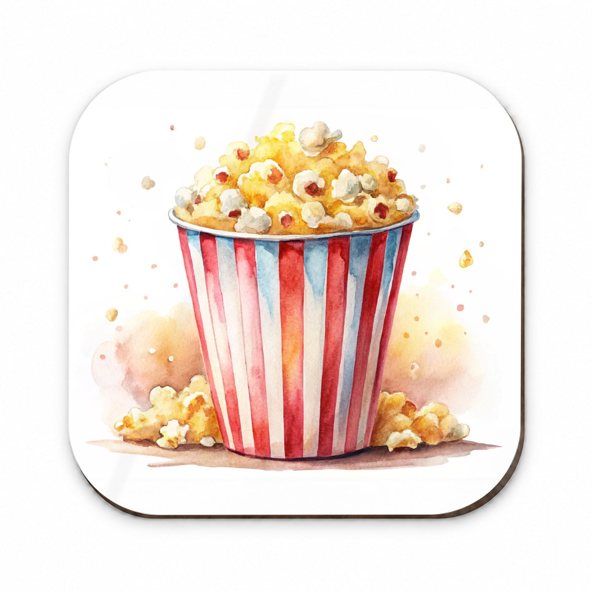 Movie Theater Popcorn Bucket Watercolor Fridge Magnet