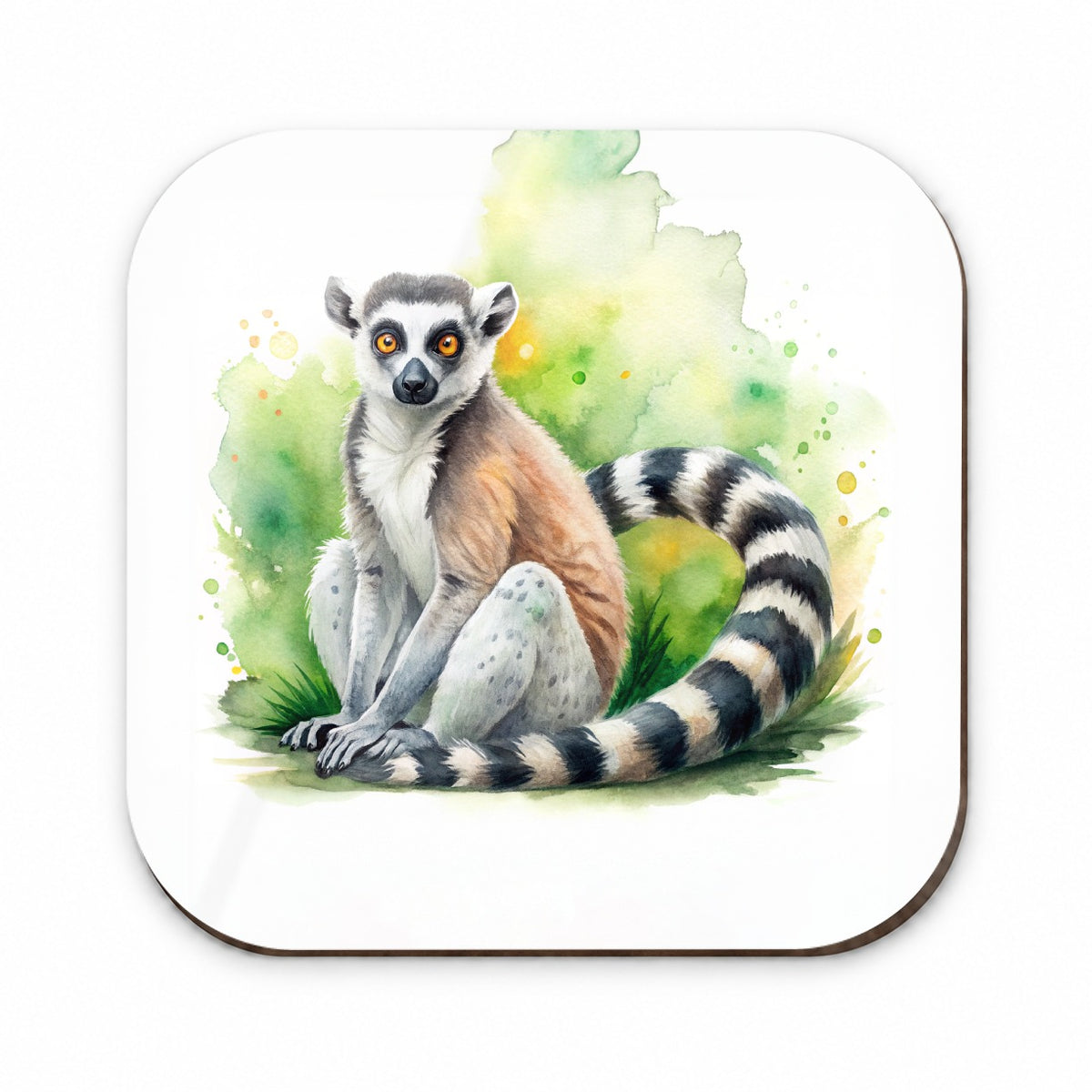 Ring-Tailed Lemur Watercolor Fridge Magnet