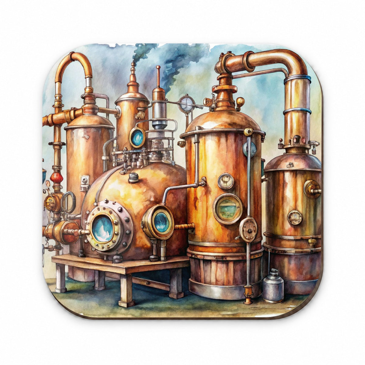 Steampunk Beer Alcohol Still Pipes And Gauges Fridge Magnet