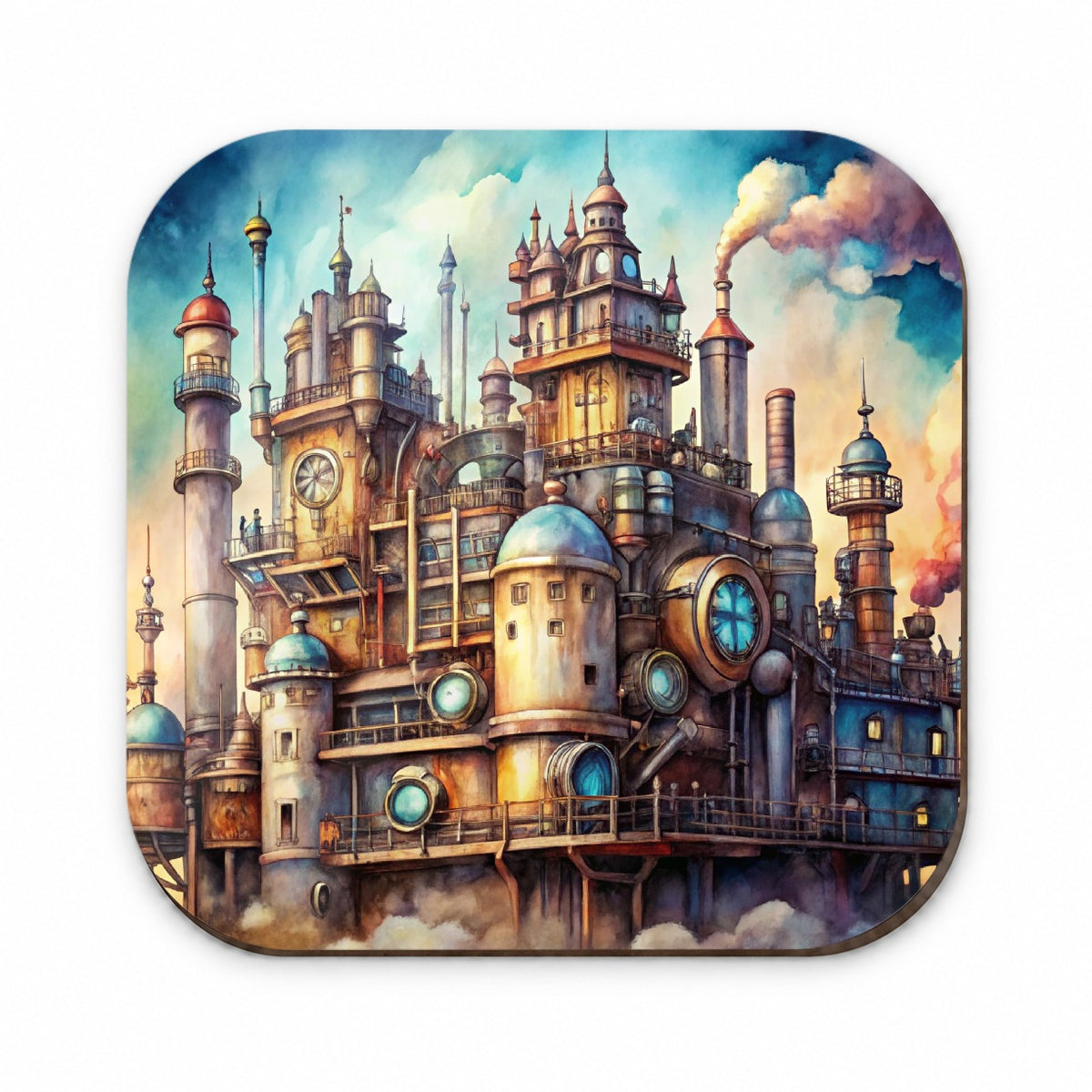 Steampunk Castle City Fantasy Sci-fi Fridge Magnet