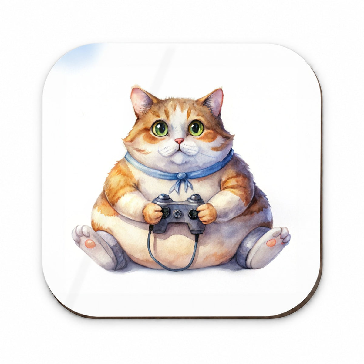 Fat Gamer Kitty Fridge Magnet